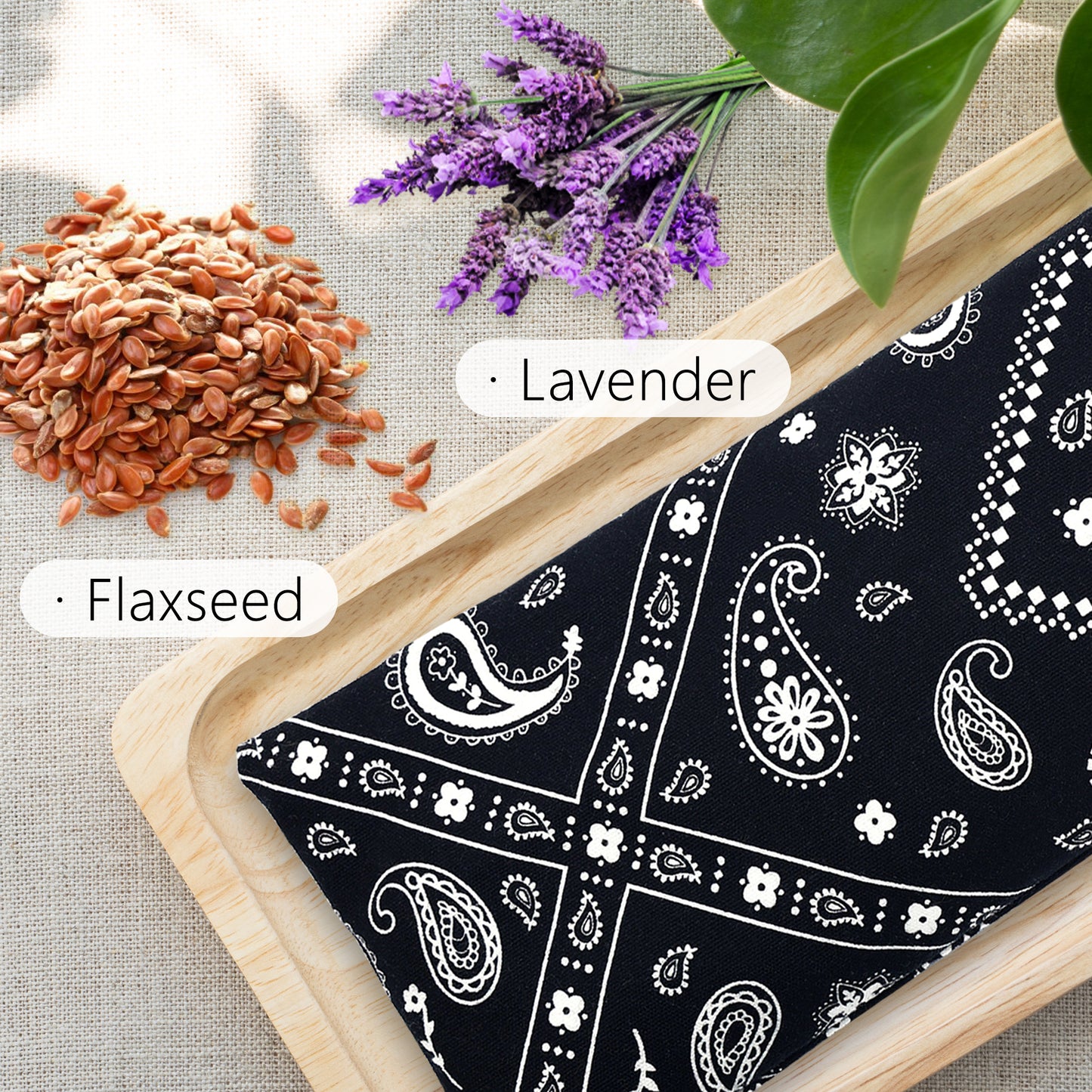Lavender Eye Pillow for Relaxation, Yoga, Sleep – Weighted Eye Mask for Headache, Sinus, Aromatherapy Moist Heat Compress, Meditation Accessory, Mother's Day Relaxation Gift for Women