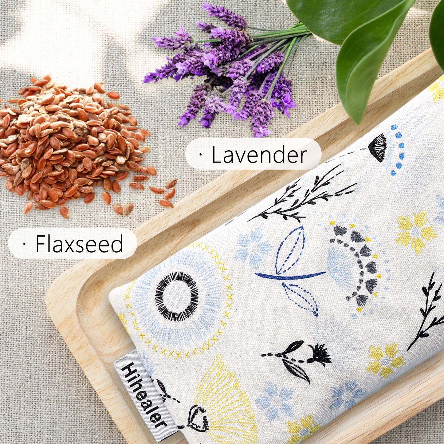 Lavender Eye Pillow for Relaxation, Yoga, Sleep – Weighted Eye Mask for Headache, Sinus, Aromatherapy Moist Heat Compress, Meditation Accessory, Mother's Day Relaxation Gift for Women
