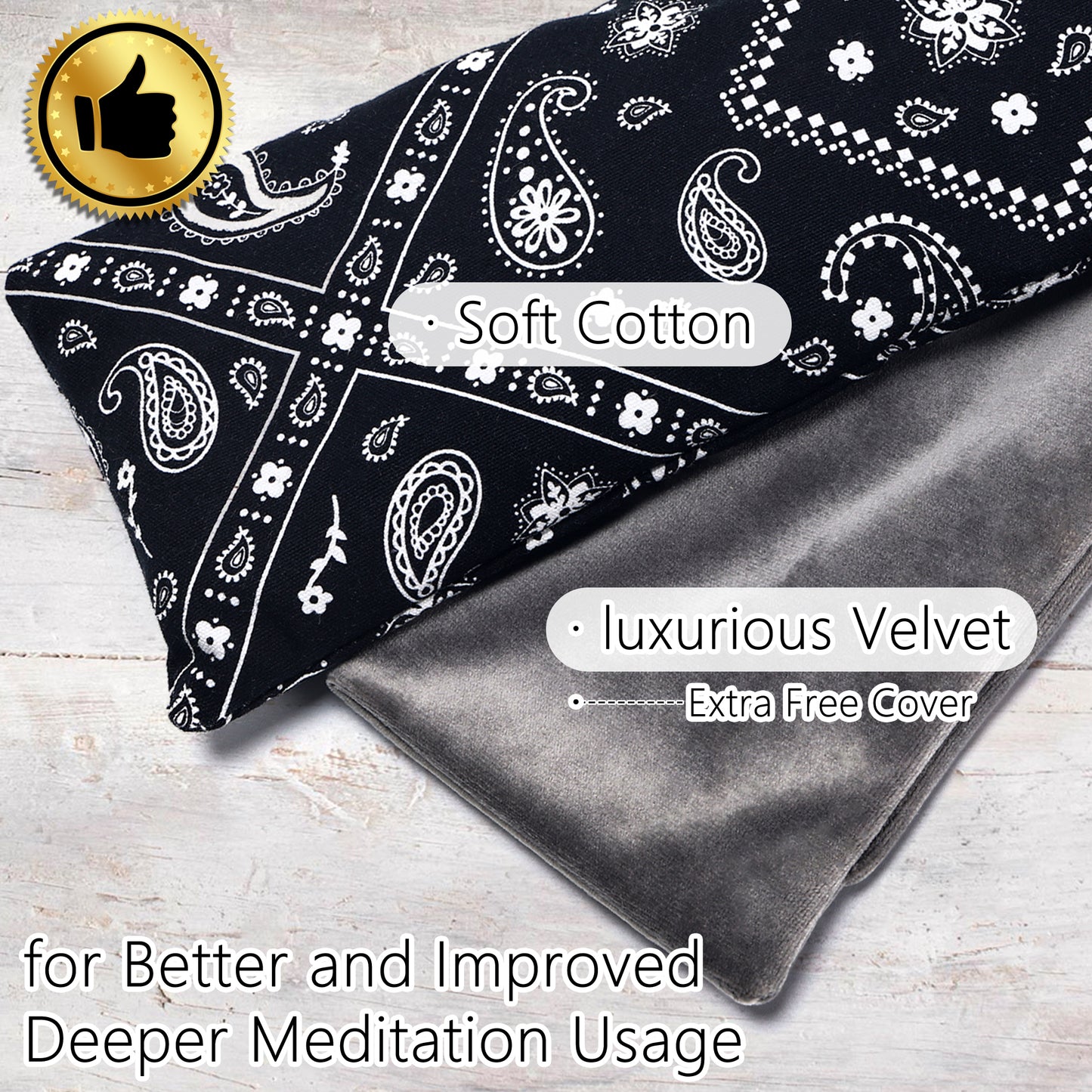 Lavender Eye Pillow for Relaxation, Yoga, Sleep – Weighted Eye Mask for Headache, Sinus, Aromatherapy Moist Heat Compress, Meditation Accessory, Mother's Day Relaxation Gift for Women