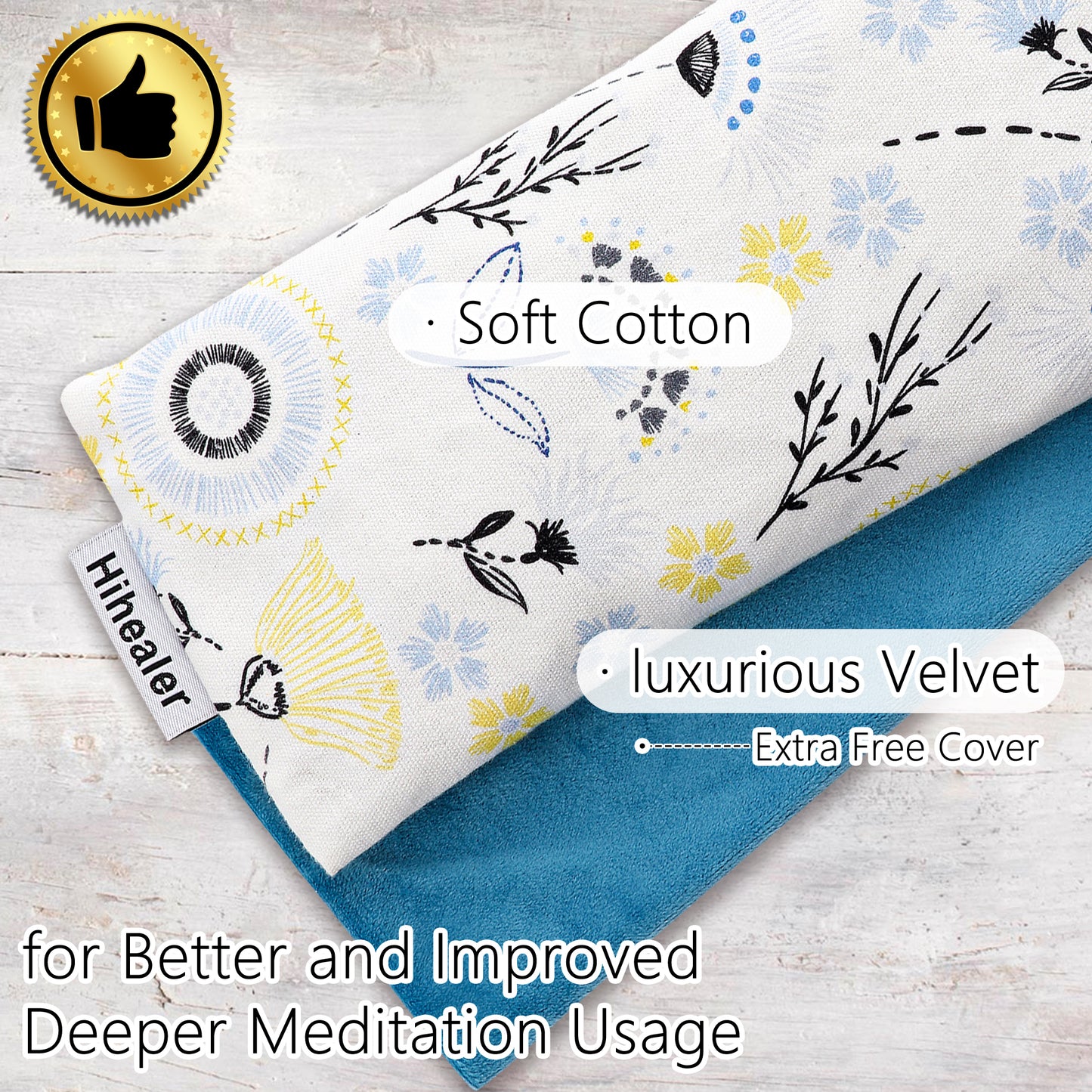 Lavender Eye Pillow for Relaxation, Yoga, Sleep – Weighted Eye Mask for Headache, Sinus, Aromatherapy Moist Heat Compress, Meditation Accessory, Mother's Day Relaxation Gift for Women