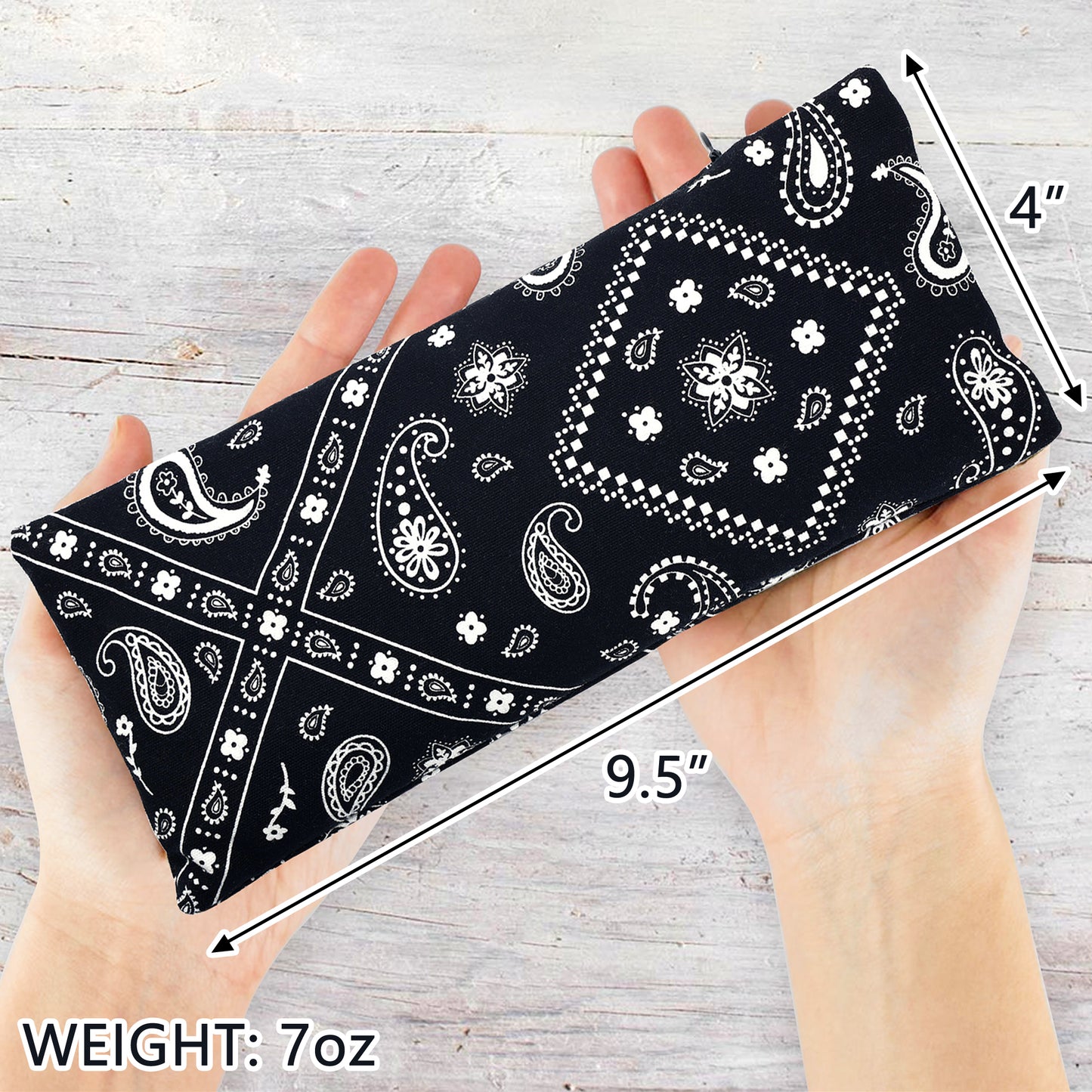 Lavender Eye Pillow for Relaxation, Yoga, Sleep – Weighted Eye Mask for Headache, Sinus, Aromatherapy Moist Heat Compress, Meditation Accessory, Mother's Day Relaxation Gift for Women