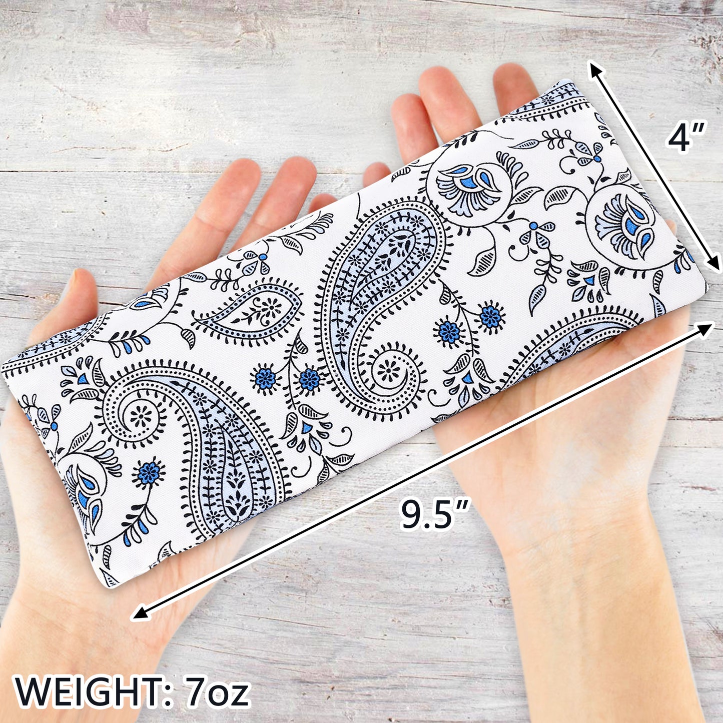 Lavender Eye Pillow for Relaxation, Yoga, Sleep – Weighted Eye Mask for Headache, Sinus, Aromatherapy Moist Heat Compress, Meditation Accessory, Mother's Day Relaxation Gift for Women