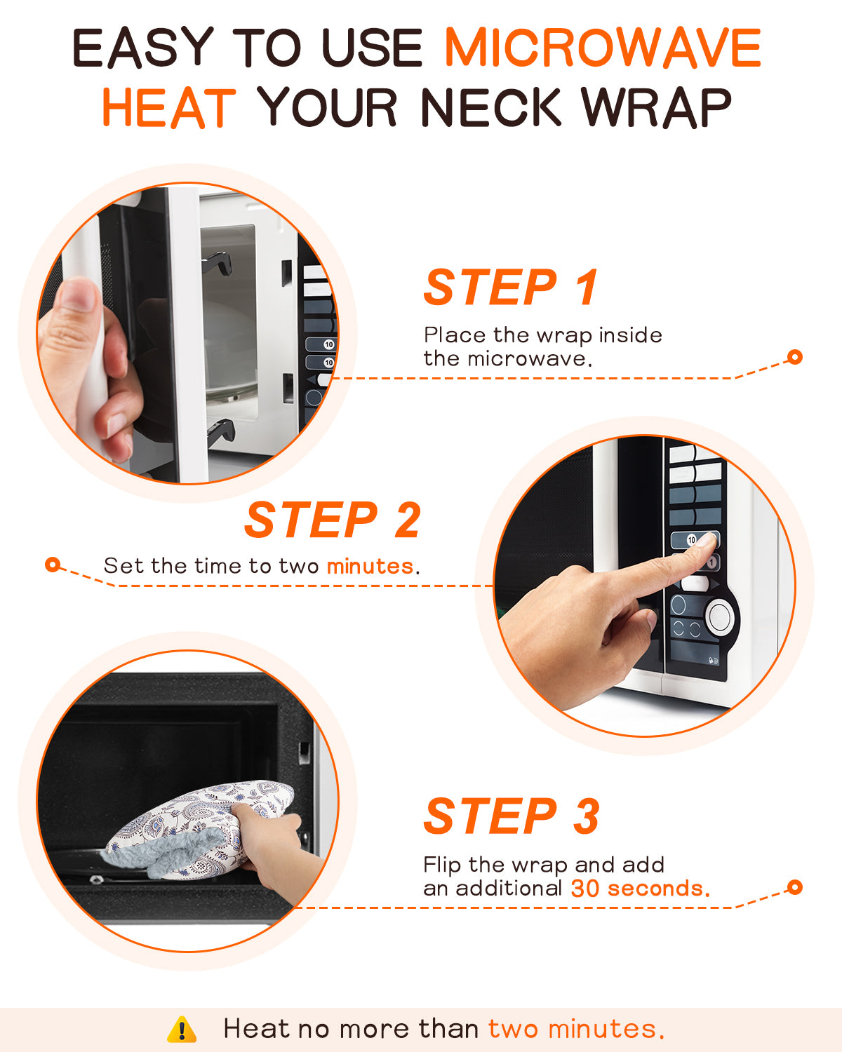 Heating Pad for Neck and Back, Extra Long Microwavable Weighted Moist Heat Pack, Reusable Neck and Back Wrap for Sore Muscles & Stress Relief