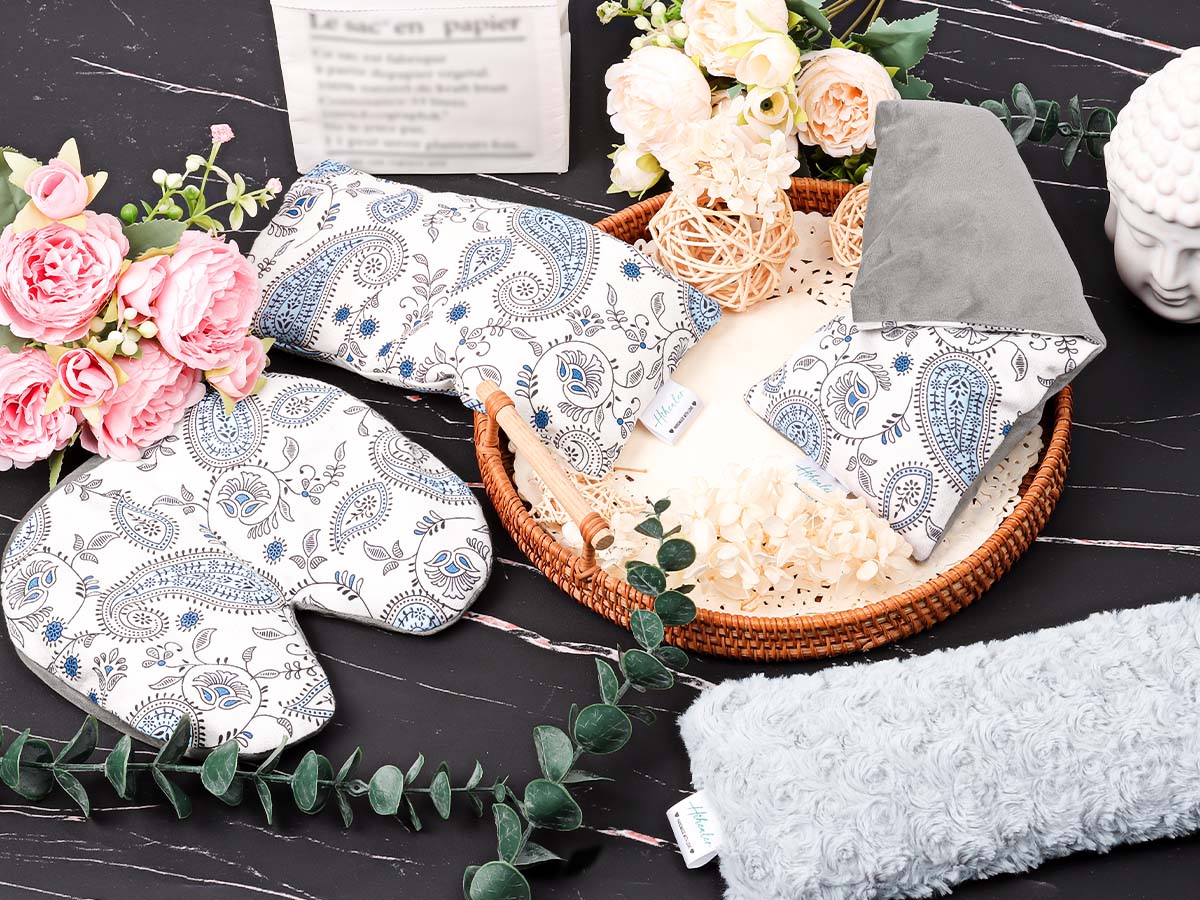 Weighted Sinus Mask, Warm Cold Compress Eye Mask for Dry Eyes, Migraine, Sinus Pressure Relief, Stress, Eye Pillow Microwavable Face Heating Pad for Puffy Eyes, Self-Care Gifts for Women