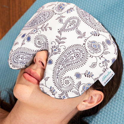 Weighted Sinus Mask, Warm Cold Compress Eye Mask for Dry Eyes, Migraine, Sinus Pressure Relief, Stress, Eye Pillow Microwavable Face Heating Pad for Puffy Eyes, Self-Care Gifts for Women