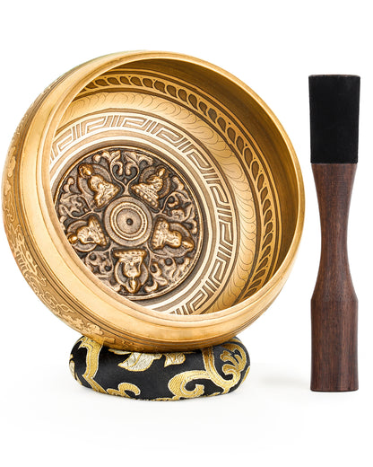 6.0” Extra Large Tibetan Singing Bowls, Singing Sound Bowl Handcrafted in Nepal for Yoga,Chakra Healing,Stress Relief Unique Spiritual Gifts for Women and Men(6" Buddha)