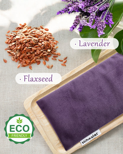 Weighted Eye Mask for Sleep, Yoga, Meditation, Lavender Eye Pillow Heated for Headache, Sinus, Dry Eyes Relief, Moist Heat Mask Purple Relaxation Gifts for Mom Grandma