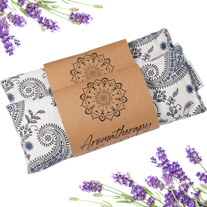 Hihealer 2 Pack Lavender Eye Pillow for Meditation for Women Weighted Eye Mask Heated for Sinus, Moist Heat Eye Compress, Meditation Accessories with Aromatherapy Relaxation Gift