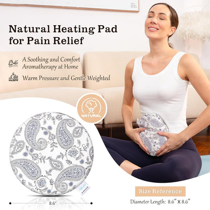 Hihealer Microwave Belly Heating pad Small Moist Heating pad for Abdominal Pain, Menstrual Cramps and Pain Relief,self Care Gifts for Women(8x8)