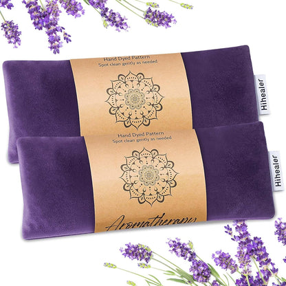Weighted Eye Mask for Sleep, Yoga, Meditation, Lavender Eye Pillow Heated for Headache, Sinus, Dry Eyes Relief, Moist Heat Mask Purple Relaxation Gifts for Mom Grandma