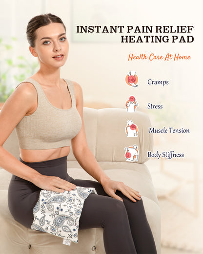 Hihealer Microwave Heating pad for Neck, Shoulder, Back Pain Relief, Portable Heating pad Microwave Cramp Self Care Gifts for Women (7x12)