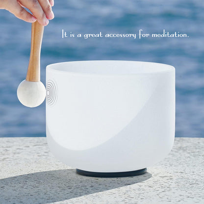 3 Singing Bowl Mallet Set, Crystal Rubber Mallet With Wooden Handle For Playing Singing Bowl, Tibetan Singing Bowl Mallet Meditation Accessories Meditation Yoga Relaxation Treatment Gift(white)