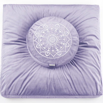 Hihealer Large Meditation Cushion and Zabuton Mat Set Meditation Pillow and Zafu Mat Meditation Accessories for Women and Men