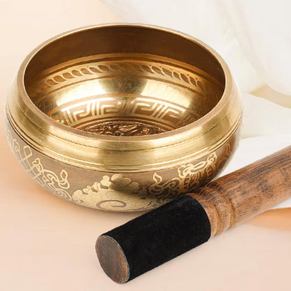 2Pcs Singing Bowl Mallet 100% Hand-Sculptured in Nepal Tibetan Singing Bowl Wooden Mallet Striker Sound Bowl Stick Meditation Accessories for Meditation Yoga Relaxation Healing Gifts(Tibet Style)