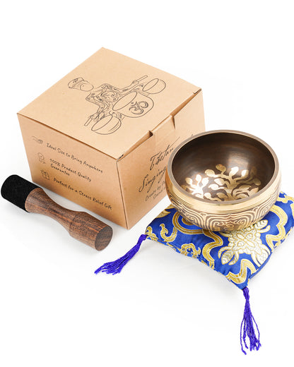 4” Tibetan Singing Bowls, Singing Sound Bowl Handcrafted in Nepal for Yoga,Chakra Healing,Stress Relief —Unique Spiritual Gifts for Women and Men(4" tree-of-life)