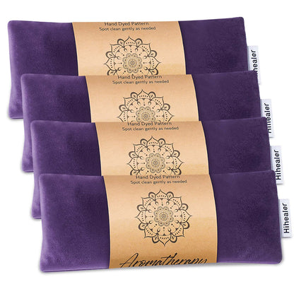 Weighted Eye Mask for Sleep, Yoga, Meditation, Lavender Eye Pillow Heated for Headache, Sinus, Dry Eyes Relief, Moist Heat Mask Purple Relaxation Gifts for Mom Grandma
