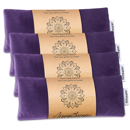 Weighted Eye Mask for Sleep, Yoga, Meditation, Lavender Eye Pillow Heated for Headache, Sinus, Dry Eyes Relief, Moist Heat Mask Purple Relaxation Gifts for Mom Grandma