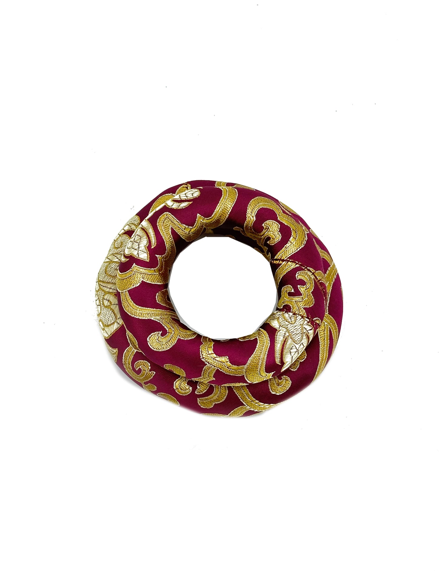 2PCS Silk Brocade Ring Cushion Pillow for Tibetan Singing Bowls 100% Hand-Made From Nepal