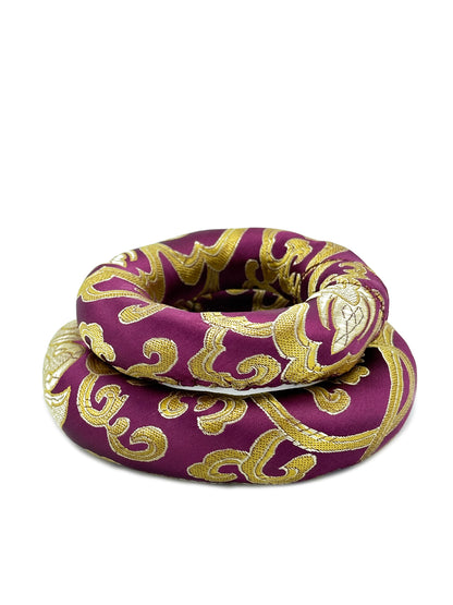 2PCS Silk Brocade Ring Cushion Pillow for Tibetan Singing Bowls 100% Hand-Made From Nepal