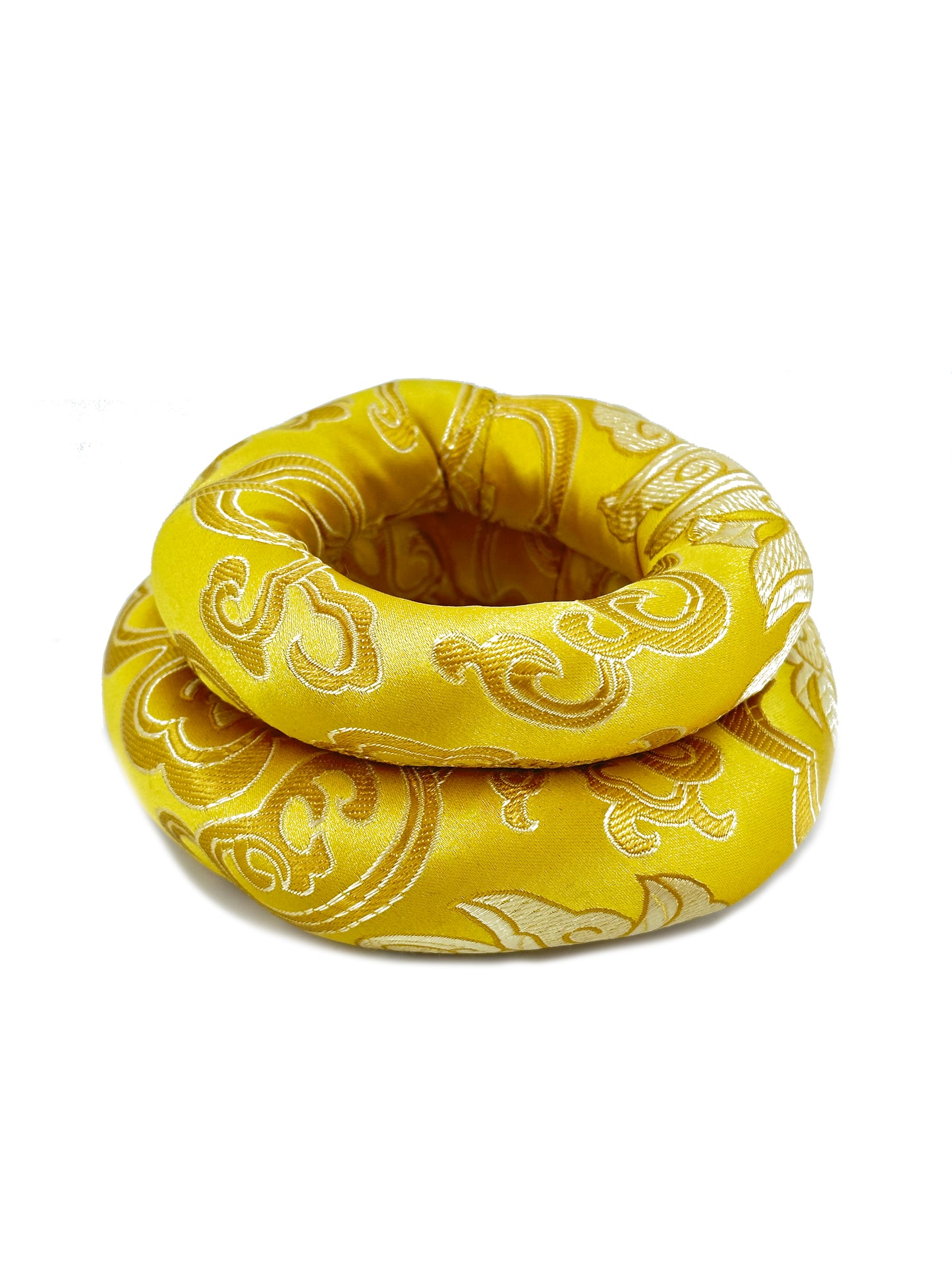 2PCS Silk Brocade Ring Cushion Pillow for Tibetan Singing Bowls 100% Hand-Made From Nepal