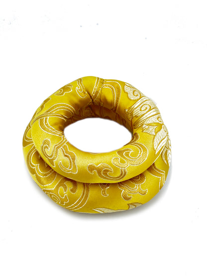 2PCS Silk Brocade Ring Cushion Pillow for Tibetan Singing Bowls 100% Hand-Made From Nepal