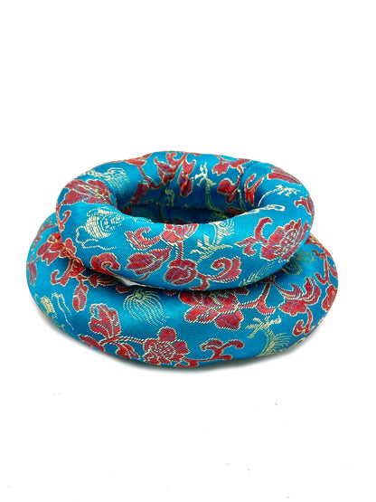 2PCS Silk Brocade Ring Cushion Pillow for Tibetan Singing Bowls 100% Hand-Made From Nepal