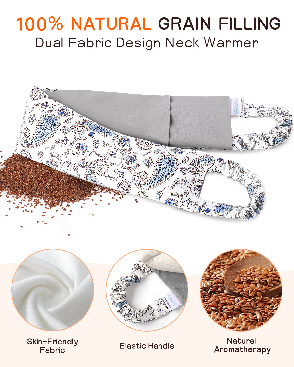 Heating Pad for Neck and Back, Extra Long Microwavable Weighted Moist Heat Pack, Reusable Neck and Back Wrap for Sore Muscles & Stress Relief
